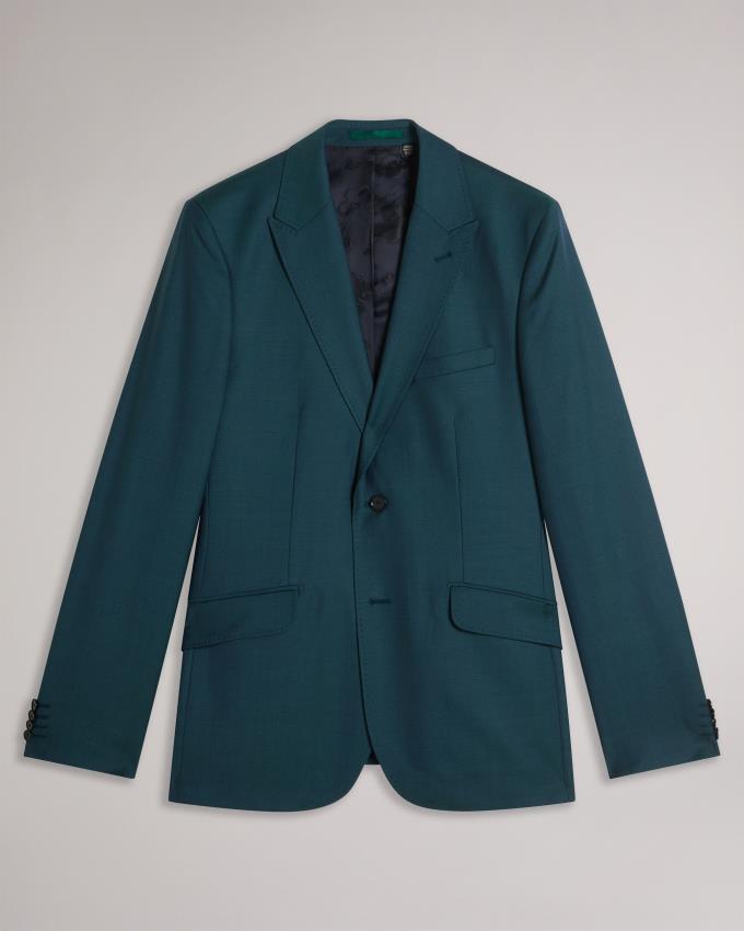 Veste Ted Baker Wool Tonic Weave Suit Turquoise Bleu Homme | YKV-80742177